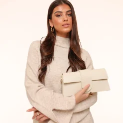 Olivia & Kate Truien-Beige Gebreide Oversized-Trui