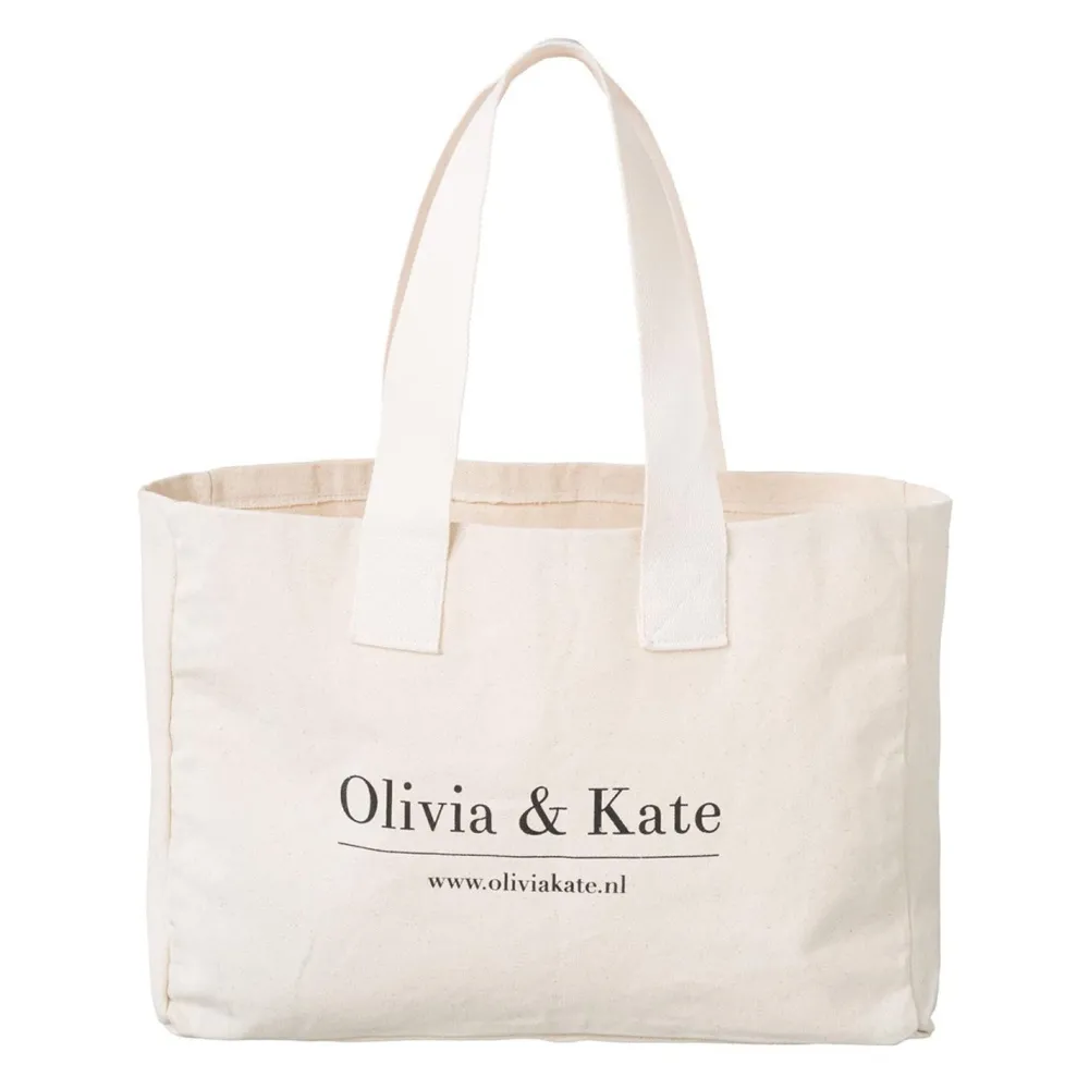 Olivia & Kate Tassen-Beige Grote Canvas-Tas