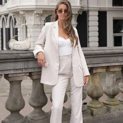Olivia & Kate Broeken-Beige Tracie Rechte-Pantalon