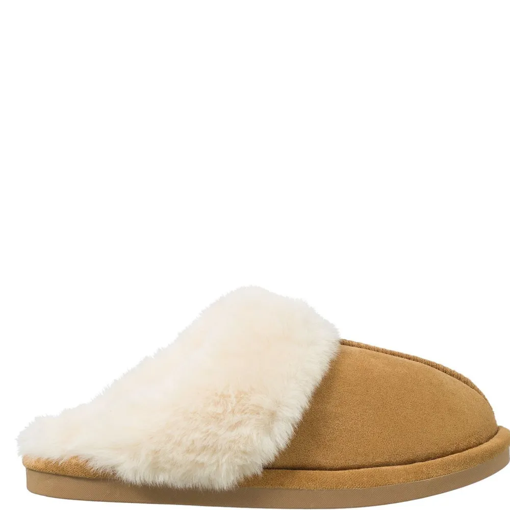 Olivia & Kate Pantoffels-Camel Fluffy-Pantoffels
