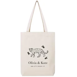 Olivia & Kate Tassen-Canvas Leopard Bag