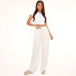 Olivia & Kate Broeken-Creme Tall Satijnen-Broek