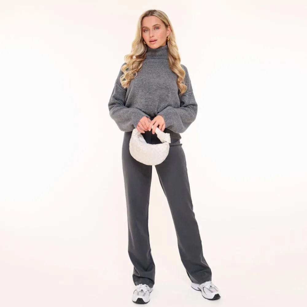 Olivia & Kate Broeken-Donkergrijze Basic-Pantalon