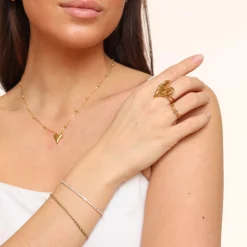Olivia & Kate Ringen-Gouden Chunky Hart-Ring
