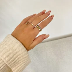 Olivia & Kate Ringen-Gouden Kristallen-Ring