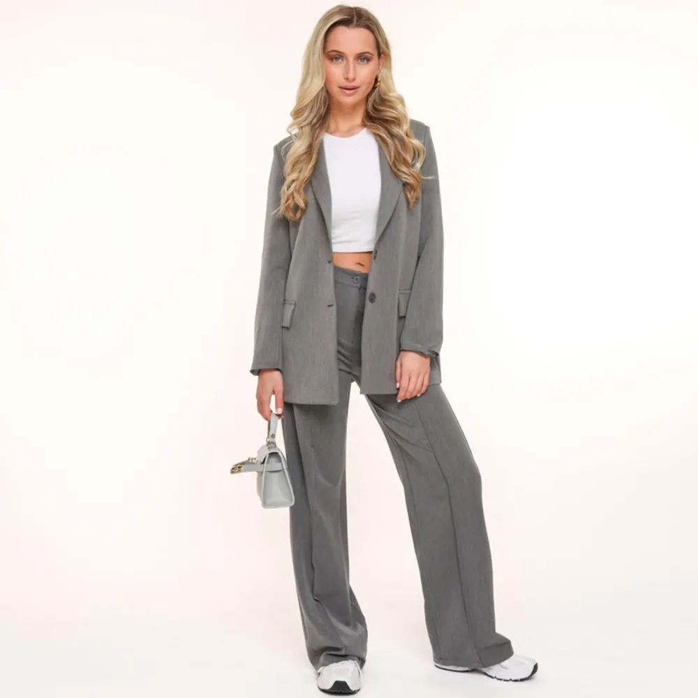 Olivia & Kate Broeken-Grijze Basic-Pantalon