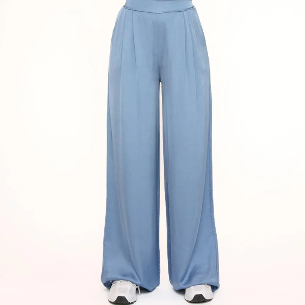 Olivia & Kate Broeken-Jeans Blauwe Tall Satijnen-Broek