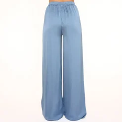 Olivia & Kate Broeken-Jeans Blauwe Tall Satijnen-Broek