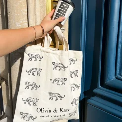 Olivia & Kate Tassen-Leopards-Canvas Bag