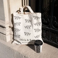 Olivia & Kate Tassen-Leopards-Canvas Bag