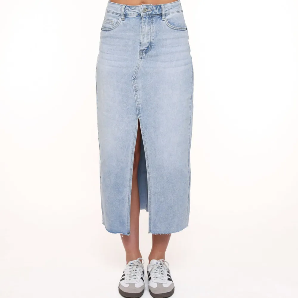 Olivia & Kate Rokken-Lichtblauwe Denim Split-Rok