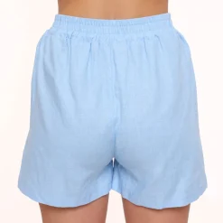 Olivia & Kate Broeken-Lichtblauwe Linnen-Short