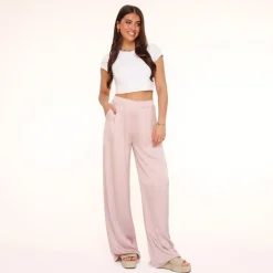 Olivia & Kate Broeken-Lichtroze Tall Satijnen-Broek