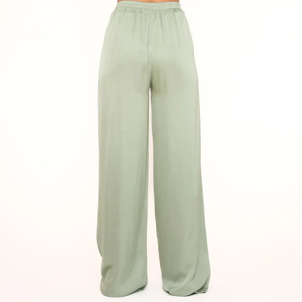 Olivia & Kate Broeken-Mintgroene Tall Satijnen-Broek