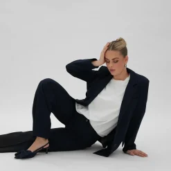 Olivia & Kate Broeken-Navy Blauwe Basic-Pantalon
