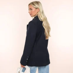 Olivia & Kate Jassen-Navy Oversized Wollen Look-Blazer
