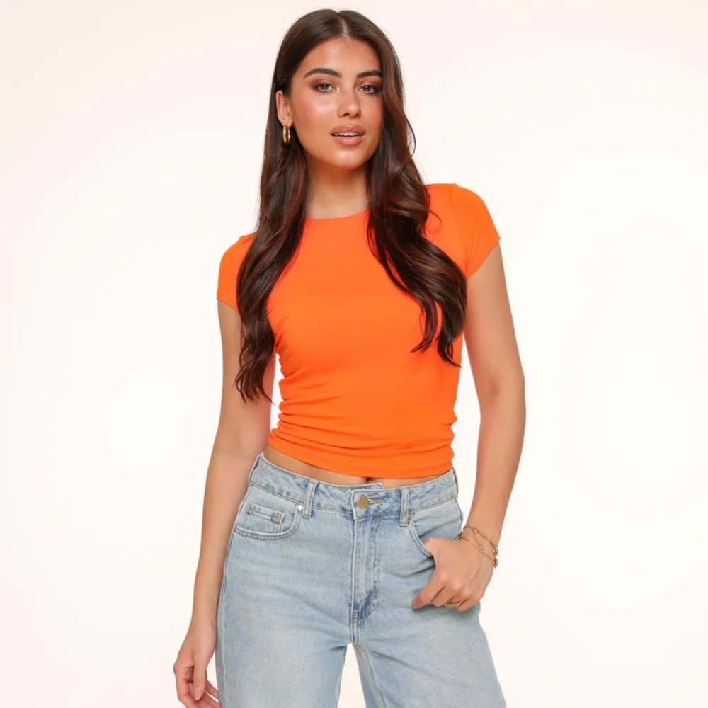 Olivia & Kate Tops-Oranje Basic Ss-Top