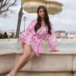 Olivia & Kate Playsuits-Roze Bloemenprint-Playsuit
