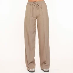 Olivia & Kate Broeken-Taupe Doorlopende Naden-Broek