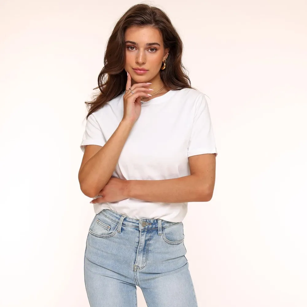 Olivia & Kate Tops-Witte Basic Ss-T-Shirt