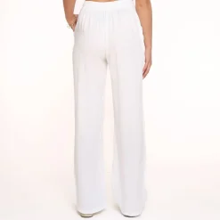 Olivia & Kate Broeken-Witte Linnen Viscose-Broek