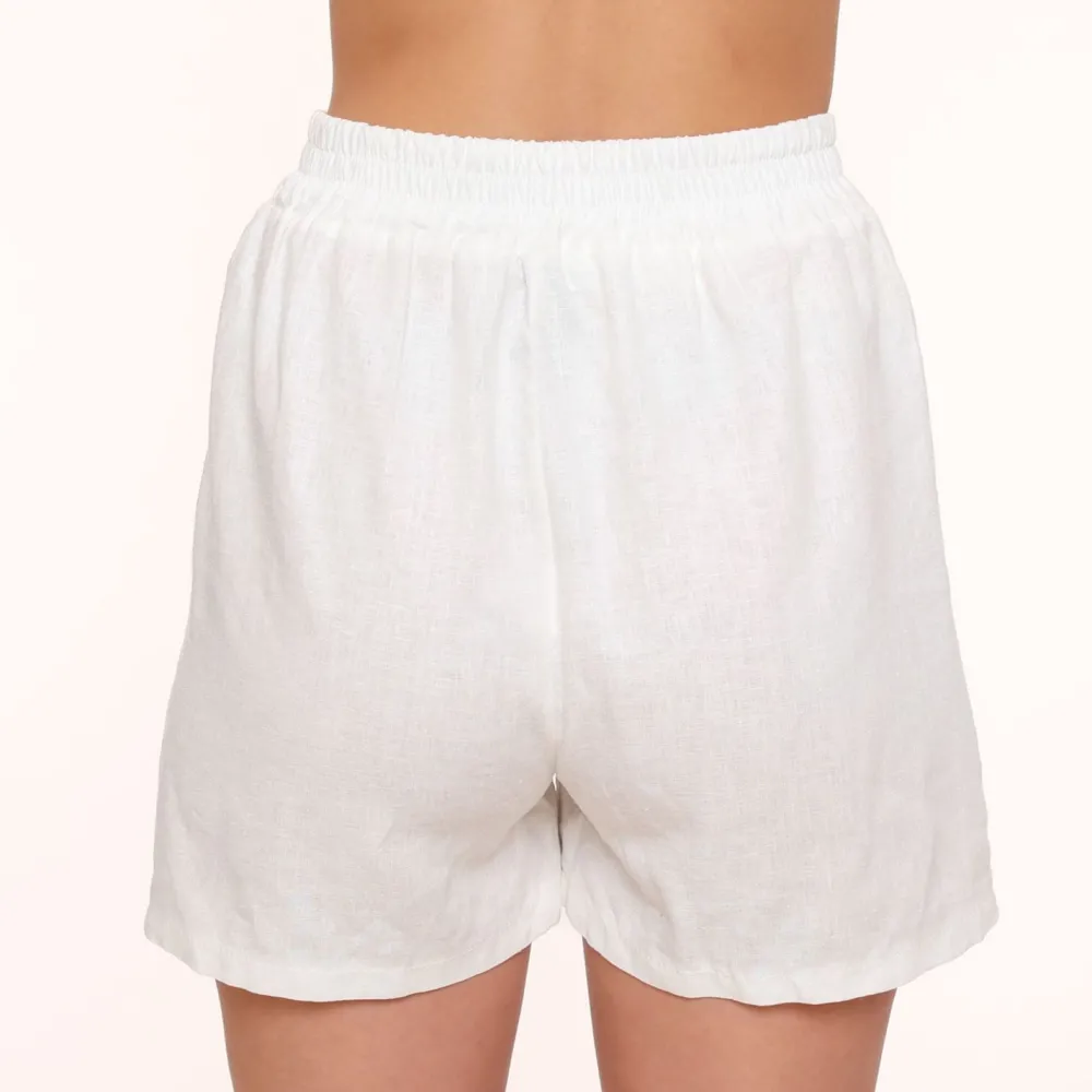Olivia & Kate Broeken-Witte Linnen-Short