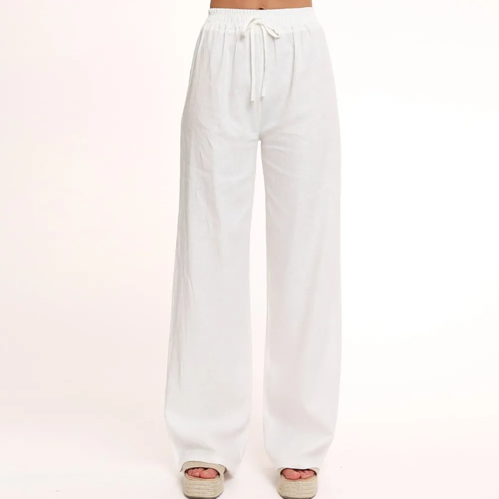 Olivia & Kate Broeken-Witte Tall Linnen-Broek