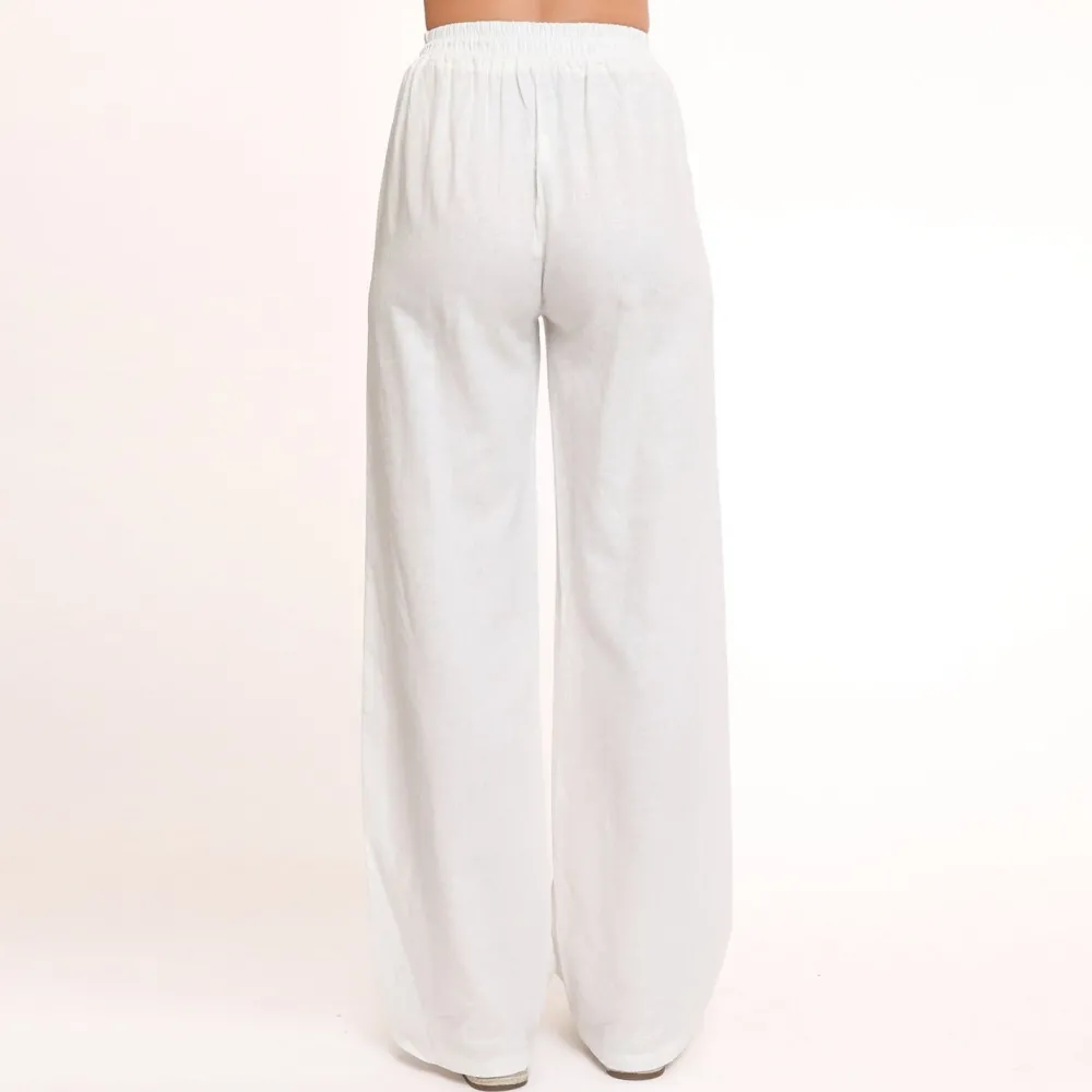 Olivia & Kate Broeken-Witte Tall Linnen-Broek