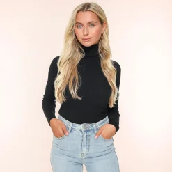 Olivia & Kate Tops-Zwarte Basic Col-Top