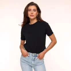 Olivia & Kate Tops-Zwarte Basic Ss-T-Shirt