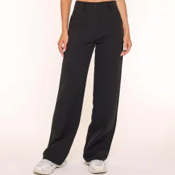 Olivia & Kate Broeken-Zwarte Basic Wijde-Pantalon