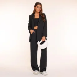 Olivia & Kate Broeken-Zwarte Basic Wijde-Pantalon