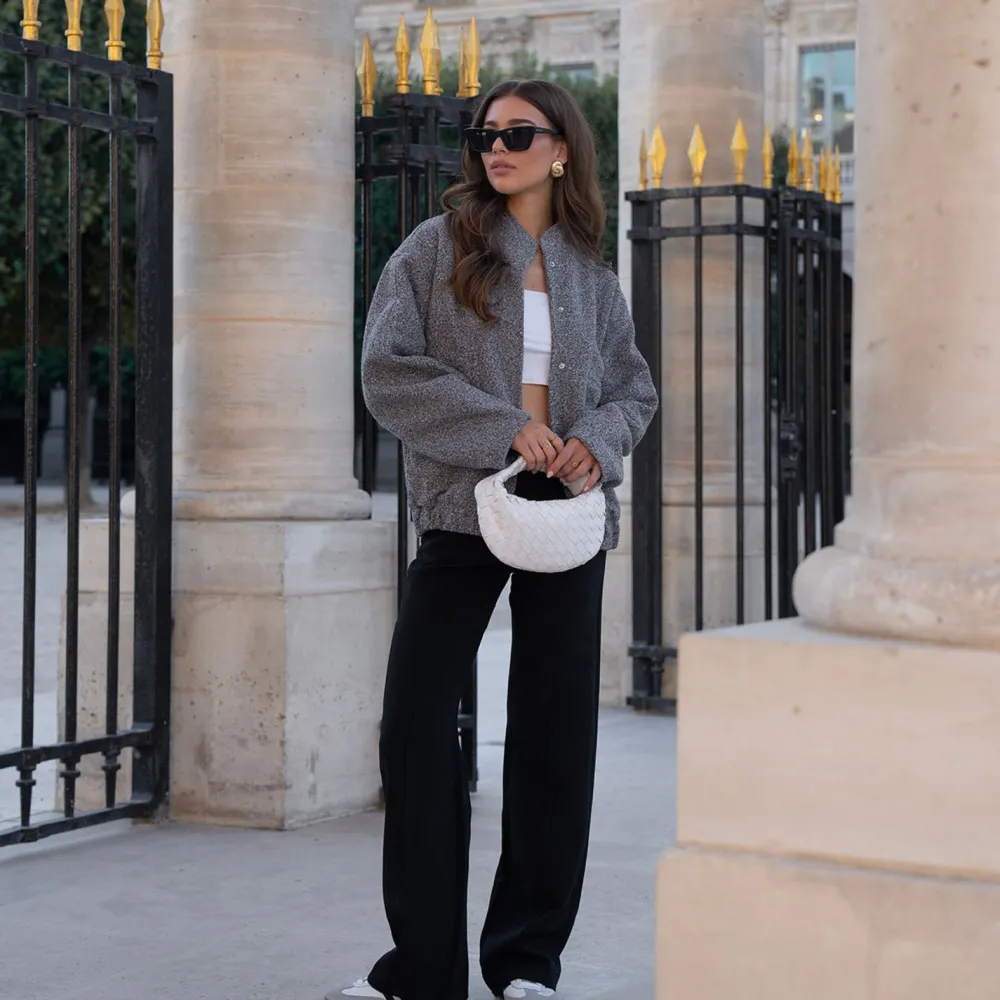 Olivia & Kate Broeken-Zwarte Basic Wijde-Pantalon