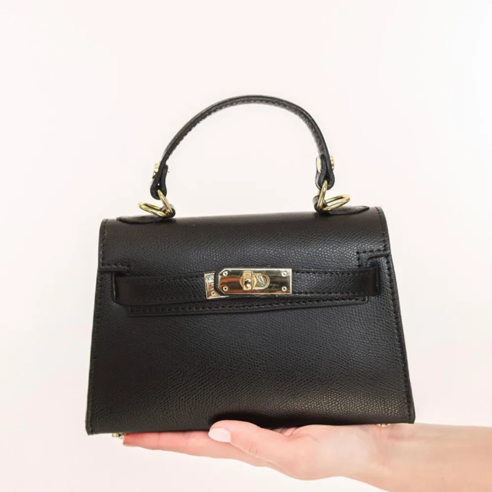 Olivia & Kate Tassen-Zwarte Gouden Details-Tas