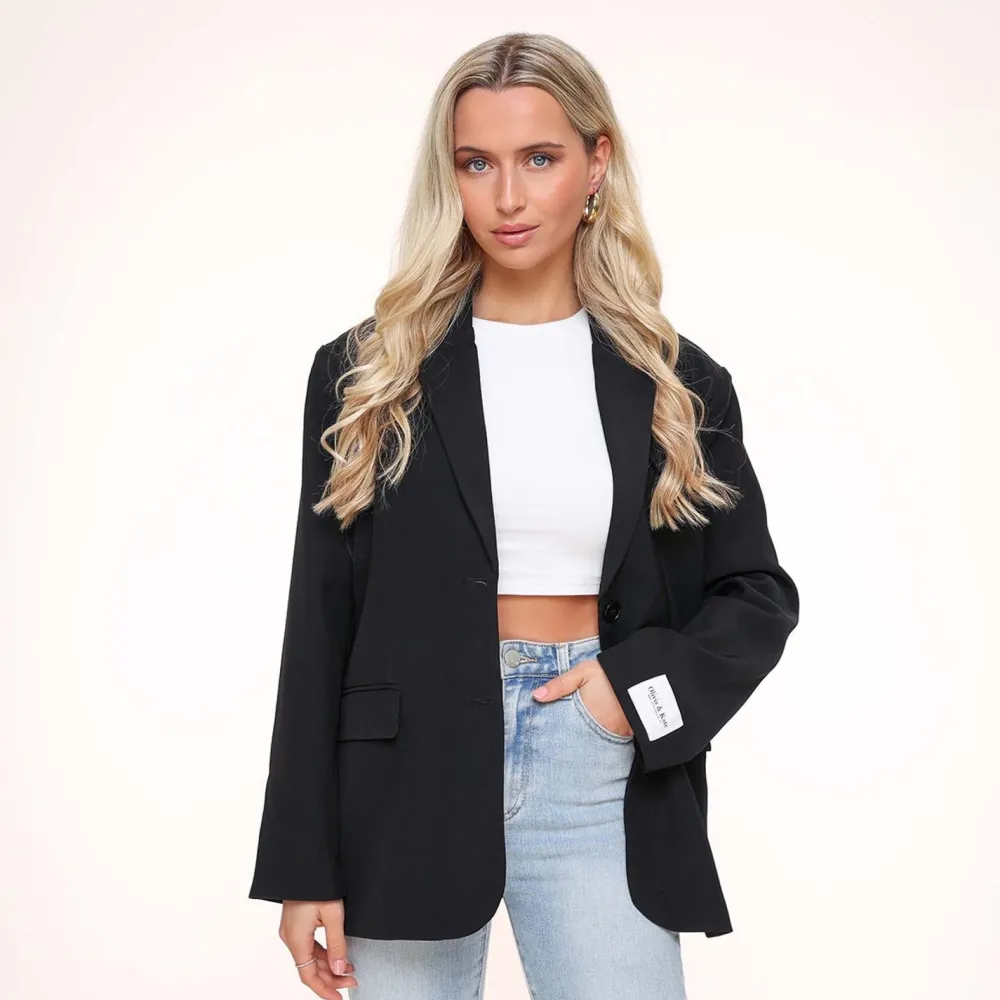 Olivia & Kate Blazers-Zwarte Studio Basic-Blazer